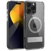 Dėklas Spigen „Capella MagSafe“ stovas, skaidrus pilkos spalvos – „iPhone 16 Pro“