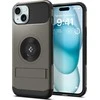 Dėklas Spigen Slim Armor MagSafe, gunmetal - iPhone 15