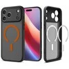 Dėklas Spigen Ultra Hybrid MagSafe, frost juodas oranžinis - iPhone 17 Pro Max
