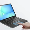 Dėklas su klaviatūra Dux Ducis (DK series) skirtas Samsung Tab S10 FE+ (Plus) su pašvietimu – juodos spalvos