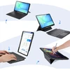 Dėklas su klaviatūra Dux Ducis (DK series) skirtas Samsung Tab S10 FE+ (Plus) su pašvietimu – juodos spalvos