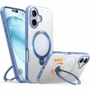 Dėklas Torras Ostand Spin Case, skirtas iPhone 16 (mėlynas)