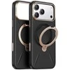 Dėklas Torras Ostand Q3 Vegskin, obsidianinė juoda — iPhone 17 Pro Max