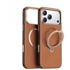 Dėklas TORRAS QPro Leather - etui do iPhone 17 Pro Max kompatybilne su MagSafe (amber ruda)