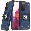 Wozinsky Ring Armor tvirtas hibridinis dėklas + magnetinis laikiklis skirtas Samsung Galaxy S22 Ultra, mėlynas