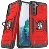 Wozinsky Ring Armor tvirtas hibridinis dėklas + magnetinis laikiklis skirtas Samsung Galaxy S22 + (S22 Plus), raudonas