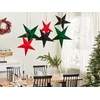 Beliani Rinkinys iš 2 LED pakabinamų dekoracijų MOTTI Žvaigždė 45 cm Juodos spalvos