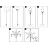 KOOPMAN Dekoracja świąteczna Christmas decoration Gwiazda dekoracyjna su podświetleniem LED wys:65CM CHAMPAGNE
