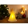 Home Styling Collection Švytinti šventinė dekoracija, popierinis angelas su 6 LED lemputėmis.