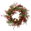 Home Styling Collection Kalėdinis vainikas su raudonomis uogomis ir kankorėžiais, Ø 55 cm