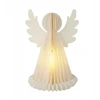 Home Styling Collection Švytinti šventinė dekoracija, popierinis angelas su 6 LED lemputėmis.