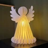 Dekoracja świąteczna Koopman Anioł dekoracyjny papierowy LED 38CM