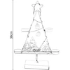 Koopman Kalėdinė dekoracija Metalinis žvakidė su LED eglutė 38 cm balta
