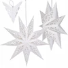 Party Deco Saska Christmas Popierinė dekoracinė žvaigždė 45 cm, 9 atšakos, balta