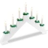 Nežinomas Elektrinis žvakių laikiklis už 7 žvakes baltas 41,5x29 cm