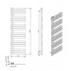 Dekoratyvinis vonios radiatorius Radeco BRUNO Color 4 1590x500x50, baltas BRUNOKOLOR4RAL9016