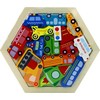 Lean Toys Medinė dėlionė su transporto priemonėmis vaikams, 15 dalių