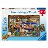 Ravensburger Dėlionė 2x24 vnt. - Lėktuvų ir traukinių remontas