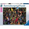 Ravensburger dėlionė „Spalvingi meno paukščiai“, 1000 det.