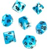 REBEL RPG kauliukų rinkinys - Dviejų spalvų - Mėlyna ir Baltas