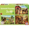 Schmidt Spiele Dėlionė 3x48 arkliai G3