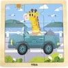 Viga Dėlionė 9 vnt. - Žirafa automobilyje