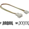 Laido ilgintuvas ZASILAJĄCEGO WENTYLATORA 4PIN M/F 20CM DELOCK