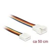Delock 4-pin - 4-pin, 0.5m, Multicolor (85362)