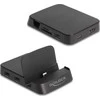 „DeLOCK“ 4K išmaniojo telefono prijungimo stotelė su integruotu laikikliu – HDMI/USB/šabukas/SD/Micro SD, skirta „Android“ arba „Windows“
