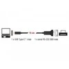Delock DeLOCK 63908 lygiagretus kabelis Juodas 0,15 m DB-9