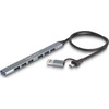 HUB USB Delock DeLOCK 64273 huby i koncentratory USB 3.2 Gen 1 (3.1 Gen 1) Type-C 5000 Mbit/s Pilka
