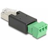 Delock DeLOCK 66607 zmieniacz płci / kabli RJ45 3 pin terminal block Juodas, Žalias