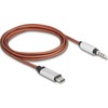 Kabelis USB Delock USB-C - mini Jack 3.5 mm 1.2 m Oranžinė (81288)