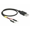 Kabelis USB Delock USB-A - 2x1-pin 0.3 m Juodas (85402)
