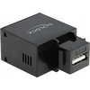 Delock Keystone modulis su A tipo USB 2,1 A įkrovimo lizdu juodos spalvos