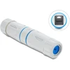 Delock Łącznik kablowy RJ45 Lizdas do RJ45 Lizdas Cat.6A su M23.5 x 1,5 mm Gwint IP68 pyło- i neperšlampamas balta (90661)