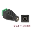 Delock Adapteris DC 1,35 x 3,5 mm lizdas > Gnybtų bloko 2 kontaktas