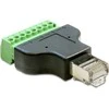 Delock Adapteris RJ45 kištukas > gnybtų blokas, 8 kontaktų 2 dalių