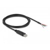 DELOCK adapterio kabelis USB 2.0 A tipo į nuoseklųjį RS-485 jungtį, 2 m