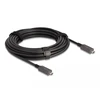Delock Aktywny Optyczny USB-C™ 4K Video + Dane + PD Kabelis 10 m