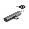 Adapteris USB Delock USB-C - Jack 3.5mm + USB-C Pilka (64186)
