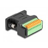 DELOCK D-Sub 9 St > gnybtų bloko adapteris su mygtuku
