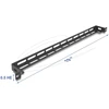 Delock - Płyta prowadząca kable do szafy sterowniczej - L-shaped, 50 mm, with cable tie fastening - juoda - 0.5U - 48.3 cm (19'') (67461)