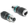 Delock M12 Adapteris kodowany D 4 Pin gniazdo do RJ45 gniazdo do montażu apvalus prosty (90663)