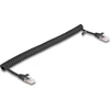 Delock DELOCK RJ45 Spiralkabel Stecker zu Stecker Cat.5e 1m Juodas