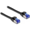 Delock Delock - Tinklo kabelis - RJ-45 (M) iki RJ-45 (M) - 25 cm - 4,5 mm - S/FTP - CAT 6a - Be halogenų, be kablio - juodas