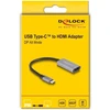 Adapteris AV Delock Delock - Highspeed - Videoadapter - 24 pin USB-C mannlich zu HDMI weiblich - 15 cm - Grau/Juodas - unterstutzt 4K 60 Hz (4096 x 2160), HDR-Support, DP Alt Modus-Support