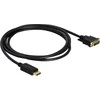 Delock kabelis Displayport 1.1 vyriškas > DVI 24+1 vyriškas pasyvus 5 m juodas