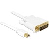 Delock DisplayPort Mini – DVI-D laidas, 1 m baltas (82641)