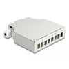 Delock Fiber Optic Distribution Box for DIN rail 8 port pilkas, Piggy-back connector, Straight, Female, Metal, 126 mm